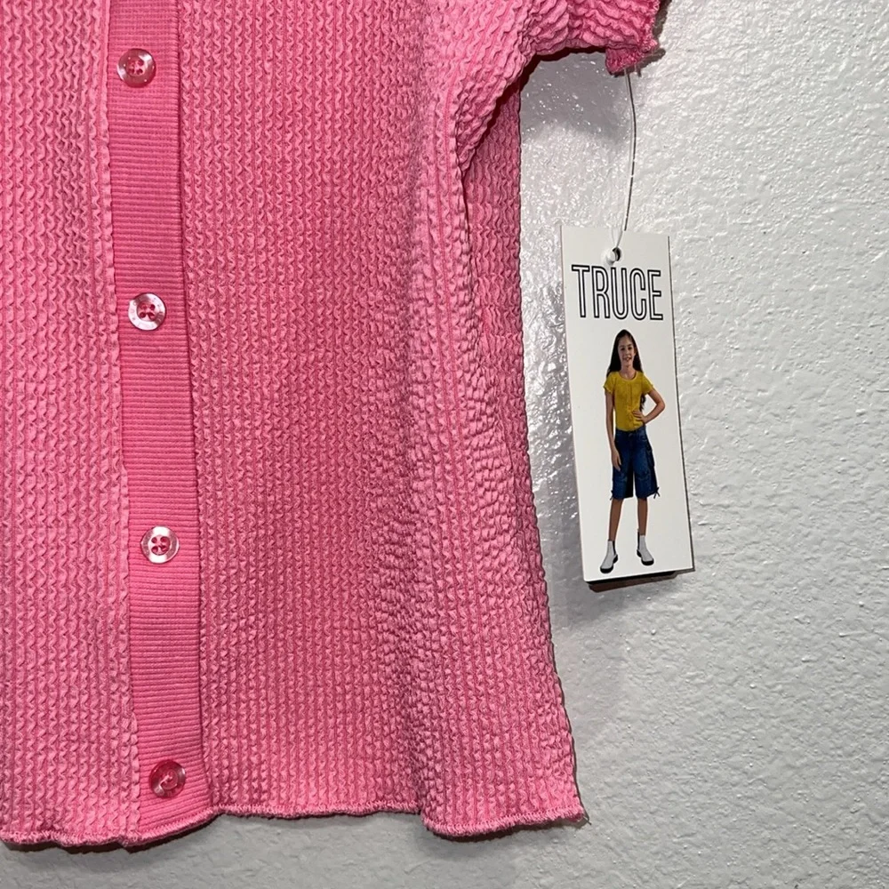 Truce Girls Y2K Button Front Top - Picture 4 of 6